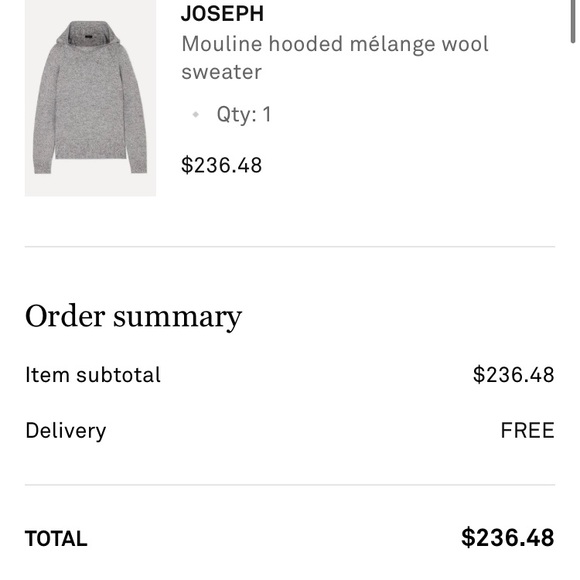 JOSEPH Mouline hooded mélange wool sweater XS - Picture 10 of 10